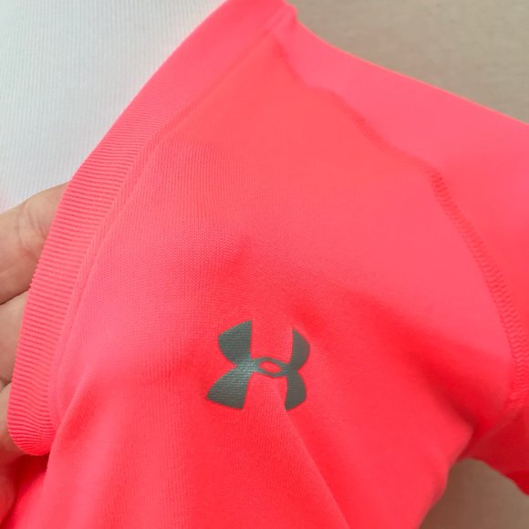Hi-Vis UA Heatgear Short Sleeve Tech Sport Top - Picture 4 of 14